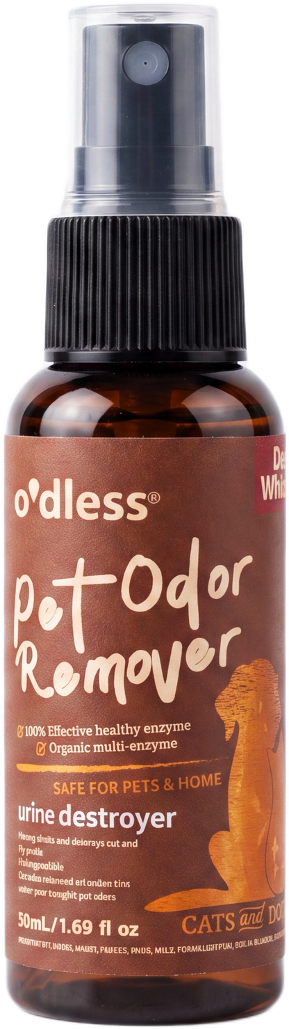 O'dless 寵物除臭噴霧（晨息）50mL Mini 原廠英文標籤商品照