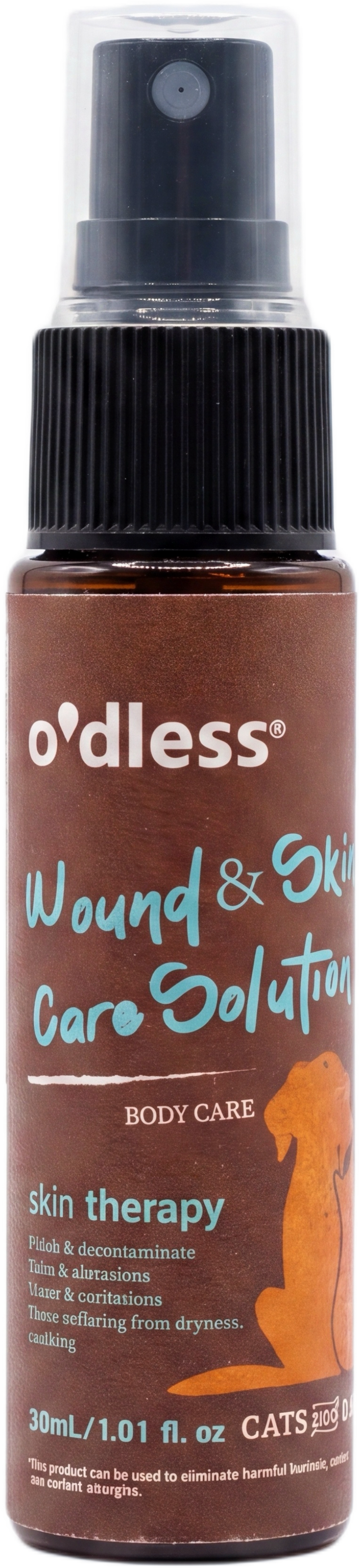 O'dless 寵物皮膚淨化噴霧-Mini 30mL 原廠英文標籤商品照