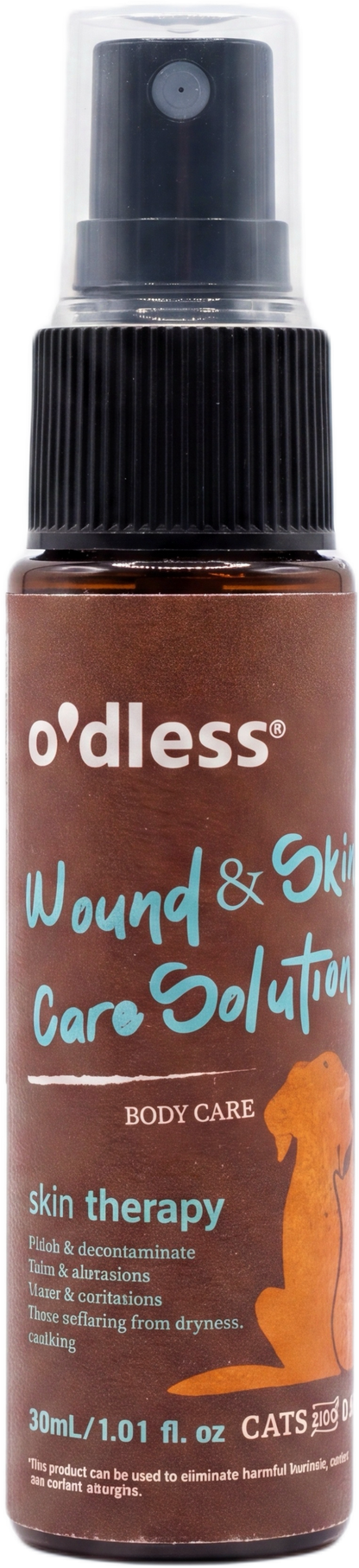 O'dless 寵物皮膚淨化噴霧-Mini 30mL 原廠英文標籤商品照