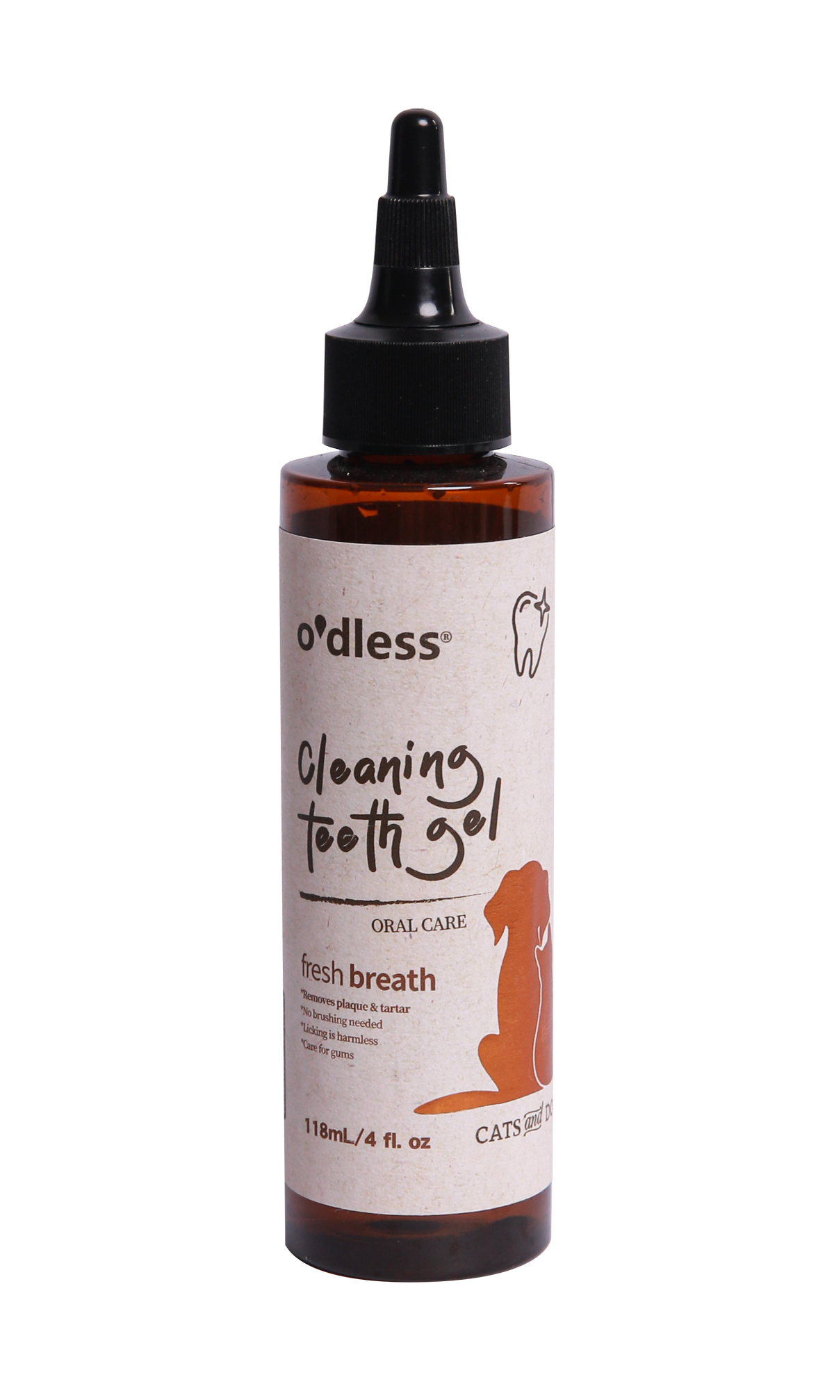O'dless 寵物潔齒凝膠 118mL 原廠英文標籤商品照